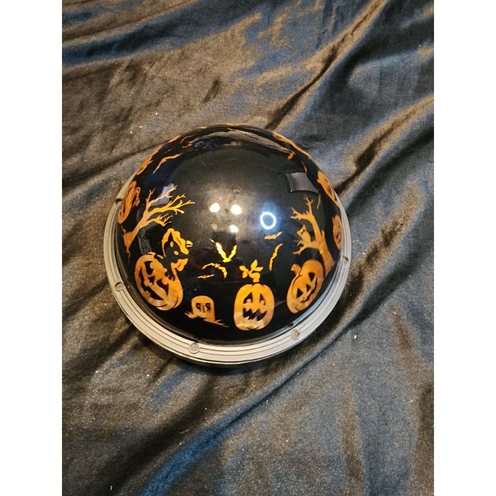Gemmy Halloween Pumpkin Projector Light Rotating Dome Bat Decor SQX 0618